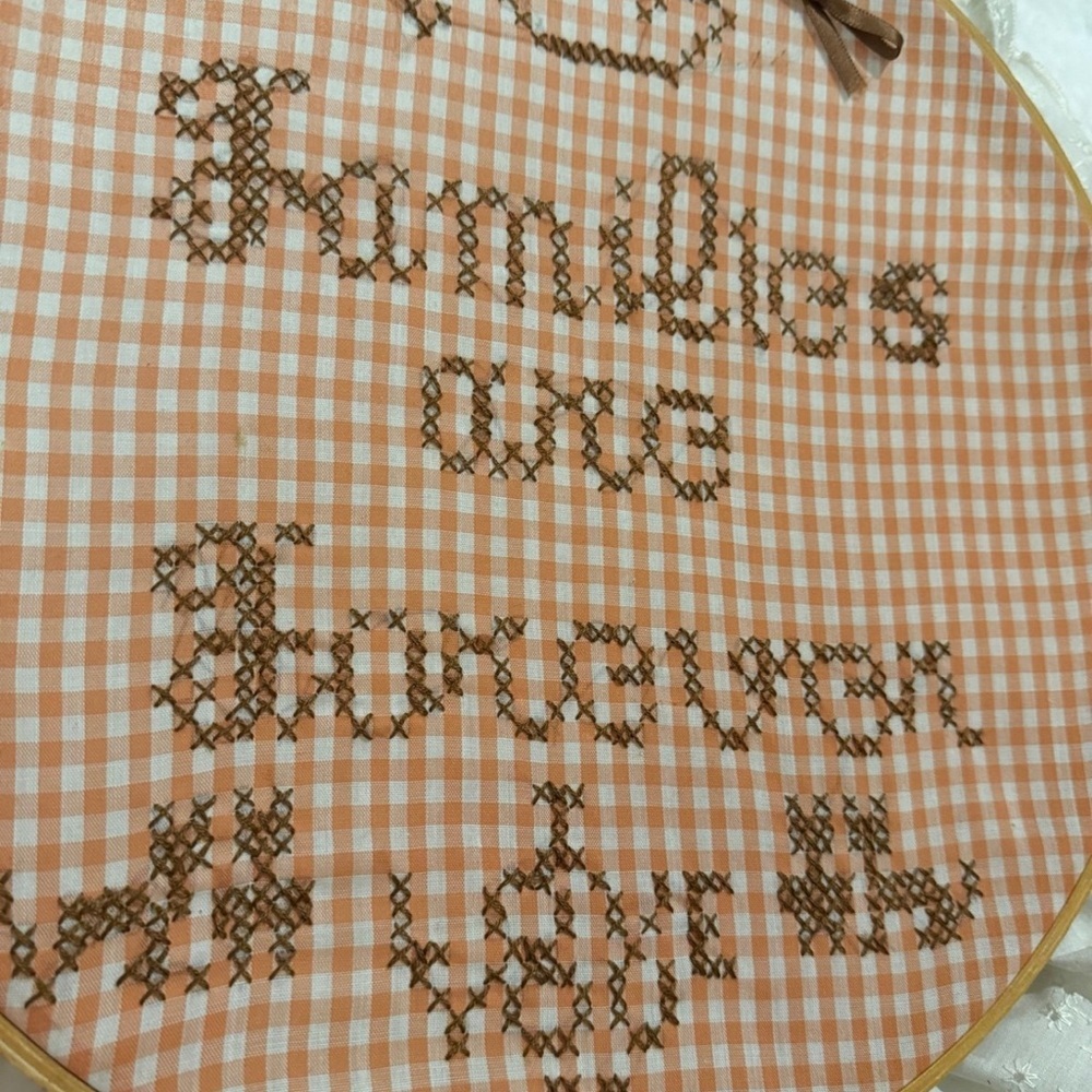 Gingham Embroidery Hoop Decor - Picture 6 of 9
